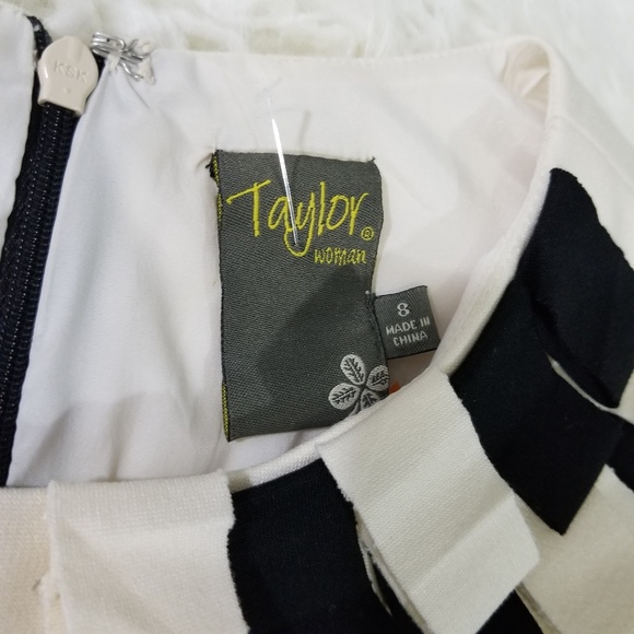 Taylor Women Sleeveless Dress Black and Cream - Picture 7 of 8